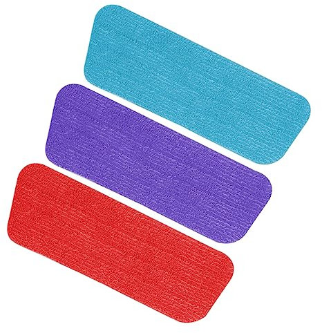 Anneome 3 Pezzi Panni Per in Fibra Accessori Per Pulizia Domestica Sostituzione Panni Per a Spinta Alta Capacità Assorbimento Per Pavimenti e Angoli (viola Blu)