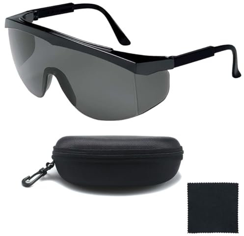 AHEJIOO IPL Schutzbrille, Laserschutzbrille für IPL und Laserbehandlungen, UV Brille für Solarium und Lichttherapie, inklusive Brille, Etui und Reinigungstuch