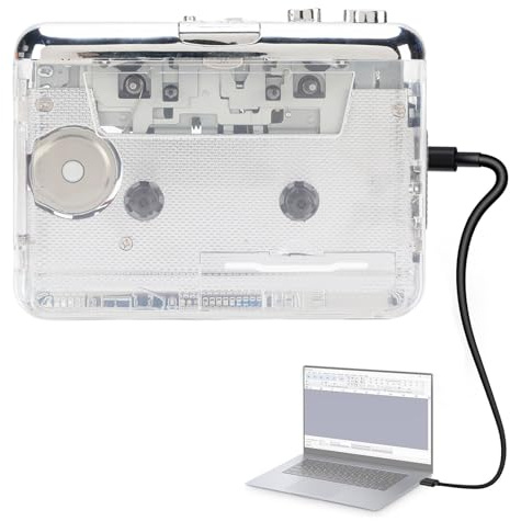 Dpofirs Tragbarer Kassettenspieler mit MP3 Konverter, Stereo Sound Recorder, Auto Rewind, 3,5 mm Kopfhörern, Batterie oder Gleichstrom für das Training von Camping Camping Wandern