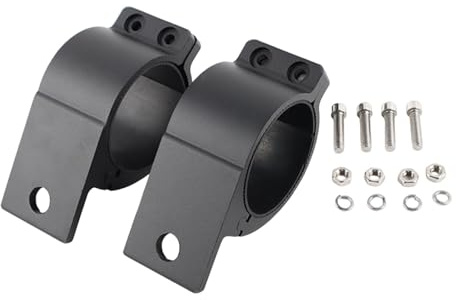 Fenteer 2 Pièces Support de Montage de Phare Fixation pour Pare-Buffle Pince pour Tube Support de Projecteur Attache de Feu Réglable Adapté pour La Conduite, pour 40 Mm à 45 Mm