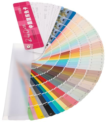 ELAYARD Professionelle Farbkarten für Architekturfarben 258 Farben Satz aus Papier und Kunststoff Einfach zu Bedienen und Praktisch für Farbvergleiche im Bauwesen