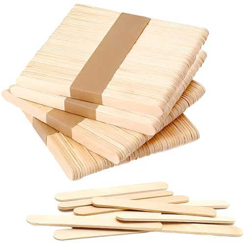 Spatule Cire Epilation 200 Pièces, Batonnet en Bois Longueur 9 cm, Spatule en Bois pour épilation, Bâtonnets pour Masques et Crèmes