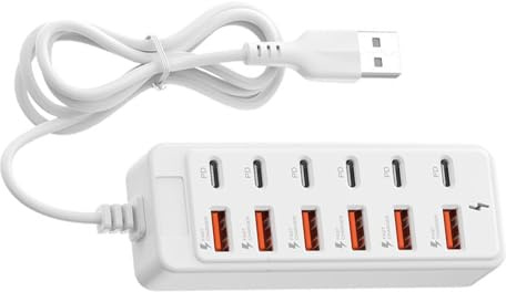 Station d'Accueil USB C Adaptateur Multiport 12 en 1 | Station de Chargement USB avec Ports de Données Pour Ordinateur Portable Téléphone Ordinateur de Bureau Tablette Maison