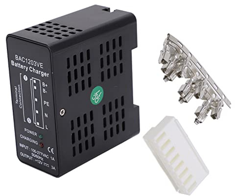Chargeur de Batterie Mini BAC1203VE 12V Automatique avec Indicateur LED, Boîtier Aluminium - Chargement Rapide et Protection Anti - Surcharge, Adapté Voiture & Moto