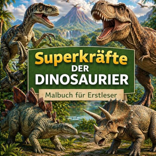 Superkräfte der Dinosaurier - Malbuch für Erstleser (Superkräfte Serie von Ilow Studio)