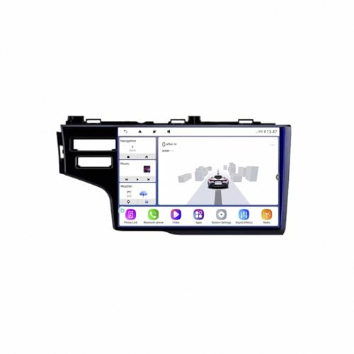 Estéreo de Automóvil para Fit 3 GP GK 2015-2020 A-Pple Carplay & Android Auto, Autoradio Portátil Car Play con Pantalla Táctil, GPS, Bluetooth, 8 Nuclear 8G+256G