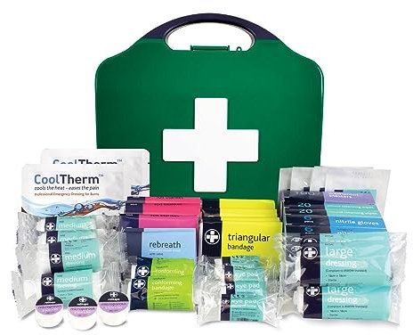 Reliance Medical Large Workplace First Aid Kit (for Ref 348) with Medical Essencials Like Bandages, Dressings, Plasters, Cleaning Wipes, Face Shields, Foil Blanket, Shears And Gloves