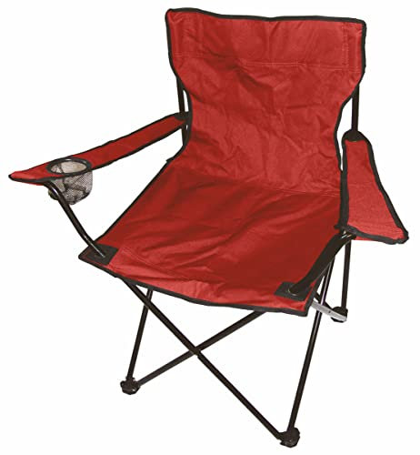 Spetebo Camping Klappstuhl in rot - Campingstuhl