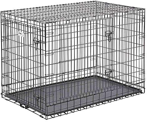 MidWest Homes for Pets Ultima Pro Heavy-Duty 122 cm Dog Crate, Ultra-Strong Steel Double Door Pet Cage for Extra-Large Breeds, Accessories Included