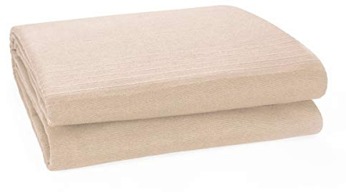 EHC Classic Rib Cotton Throw, Sofa Settee Bed Throw Bedspread - 250cm x 250cm (100 x 100) Fits 3 or 4 Seater Sofa or King Size Bed, Buff