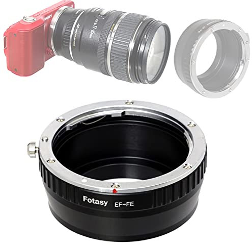 Fotasy Manueller EF-zu-E-Mount-Adapter, Canon EF/EF-S Objektiv auf Sony E-Mount, kompatibel mit Sony a7, a7R, a7S, a7 II/III/IV, a9, a9II, a7C, Alpha 1, a6600, a6500, a6400, a6300