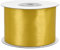 Satinband 50mm x 25m Rolle - FARBAUSWAHL in 3/6/12/18/25/38/50/75/100mm - farbecht & waschbar - Schleifenband für Hochzeit - Geschenkband zum Verpacken Dekorieren Basteln - Gold 687