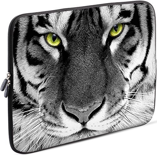 Sidorenko 11-11,6 Zoll Laptop Hülle - Laptoptasche kompatibel für MacBook/Chromebook aus Neopren, Grau/Weiß, 42 Designs zur Auswahl