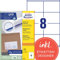 AVERY Zweckform 3426 Universal Etiketten (800 Klebeetiketten, 105x70mm auf A4, Papier matt, bedruckbare Versandetiketten, selbstklebende Versandaufkleber mit ultragrip) 100 Blatt, weiß