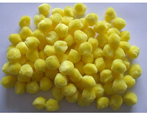 Trimits hp3y | gelb Pom Poms mit Löchern | Spielzeug macht | 25 mm | 50 Stück
