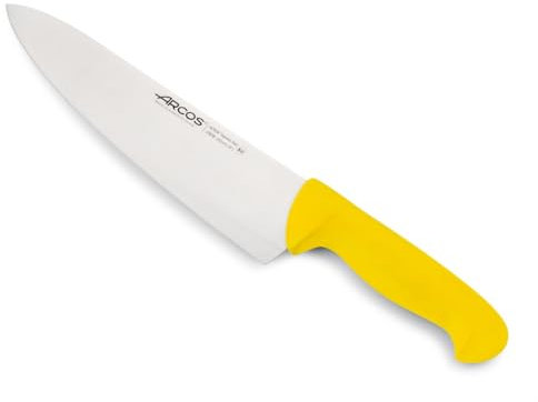 Arcos Cuchillo Chef Acero Inoxidable. Cuchillo Cocina Profesional multipropósito para Cortar y Limpiar Verduras. Mango ergonómico polioximetileno y Hoja 250 mm. Serie 2900. Color Azul.