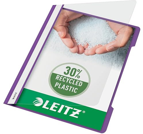 Leitz 4191-00-65 Hefter Standard, A4, langes Beschriftungsfeld, PVC, violett