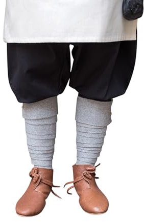 Burgschneider - Wollwadenwickel Aki - Grau (Standard, für Damen & Herren, Wolle) Historisch - Early Medieval, Viking