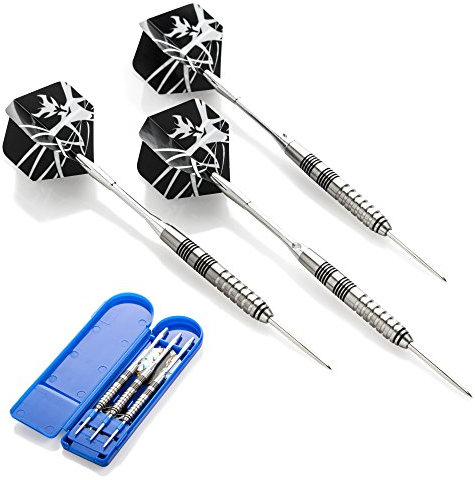 Unicorn Steel 700 24-Piece Dart Set Includes Hard Case for Storage Designed for Use with Bristle Dartboards