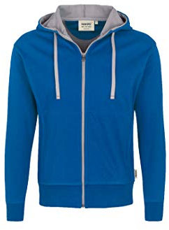 Hakro Kapuzen-Jacke Bonded, 455, royal/silber, 3XL