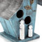 Alpine Corporation Vogelhaus aus Holz und Metall, 30,5 cm hoch, zum Aufhängen, Blau