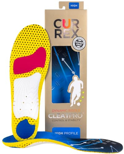 CURREX CleatPro – Einlegesohle für Fußball- und Stollen-Schuhe - Mehr Kontrolle & Stabilität - Kraftvoller Antritt - Perfekter Sitz - Verletzungsprävention - Für alle Fußtypen geeignet
