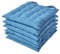 HOMESCAPES Air Force Blue Seat Pads for Dining Chair, Set of 6 100% Cotton Chair Pads with Straps, 40x40 cm