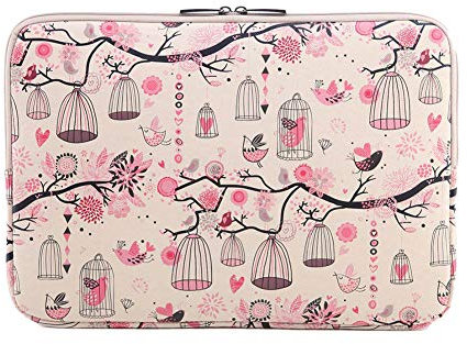 6-15 Inch Laptop Sleeve, Water Resistant Pu Leather Protective Case/Ultrabook Briefcase/Notebook Carrying Bag 6 Inch Pink