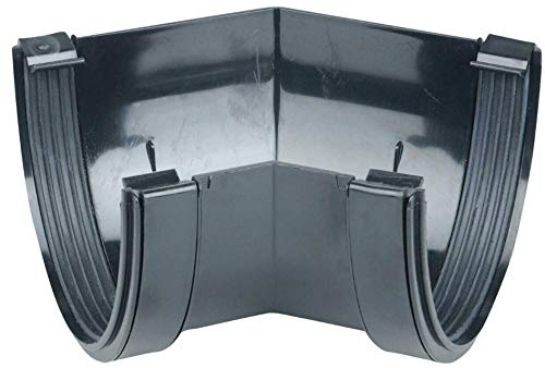 Osma 9T904B Deepline PVC-U 113mm 45 deg Angle in Black - Gutter Guttering 9T904