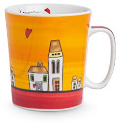 Egan Mug Collezione Le Casette. Oggetto Realizzato in Porcellana di Colore Rosso. Dimensione: 10,5X9X11,5 cm. La referenza è PLC21/1S