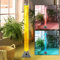 etc-shop LED RGB Wasser Säule klar Deko Fische Steh Lampe Kabel Schalter Farbwechsel Beleuchtung Ambiente