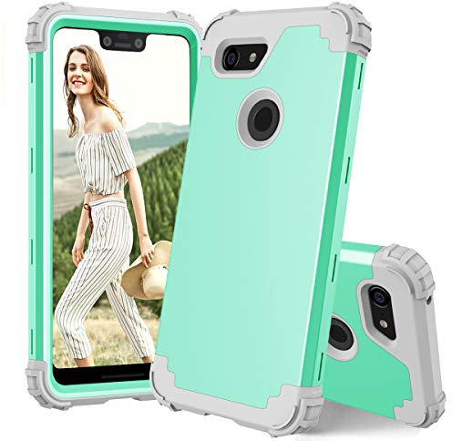 HiCASE Pro Case for Google Pixel 3XL, 3 in 1 Rugged Shockproof Full Protective Case Hybrid Hard PC Soft Silicone Heavy Duty Bumper Full-Body Phone Cover for Google Pixel 3XL