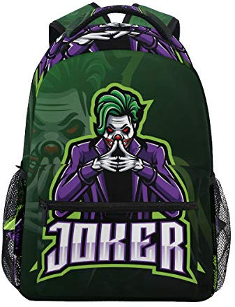 Cute Sugar Joker Backpack Bookbag for Boy Girl Large Travel Laptop Shoulder Bag for Women Men