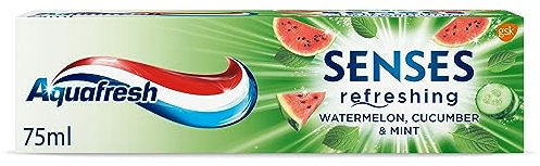Aquafresh Senses Refreshing Watermelon, Cucumber & Mint Toothpaste 75 ml