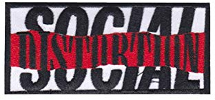 Social Distortion Red Black Aufnäher Besticktes Patch zum Aufbügeln Applique