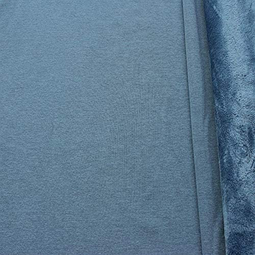 STOFFKONTOR Alpenfleece Sweatshirtstoff Stoff - Öko-Tex Standard 100 - Meterware, tauben-blau - zum Nähen von Sweatshirts, Pullovern, Kuschelanzügen, Decken uvm.