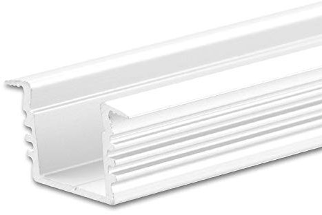 LED Einbauprofil DIVE12, Aluminium, 200cm, Weiß RAL 9010