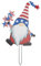 Cabilock Zwerg Figur Metall Gartenstecker USA Flagge Gartenzwerg Figuren Gartenfiguren Tomte GNOME Garten Statue Gartendeko Rost Stecker für Rasen Terrassen Amerikanischer Unabhängigkeitstag Deko
