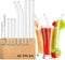 Glass Straws 10 Pack,Size 8.5''x10MM and 6''x10MM,Glass Straws Drinking,Eco Friendly Including 6 Straight and 2 Bent with 2 Brushes,Reusable Straw for Cocktail,Juice