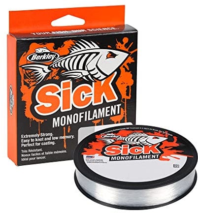 BERKLEY Sick, Monofilamento Malato Unisex, Trasparente, 0.25mm | 5.7kg | 12lb | 300m