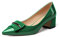 Elashe Damen Pumps 2'' Blockabsatz Mid Heel Pumps Grün EU42