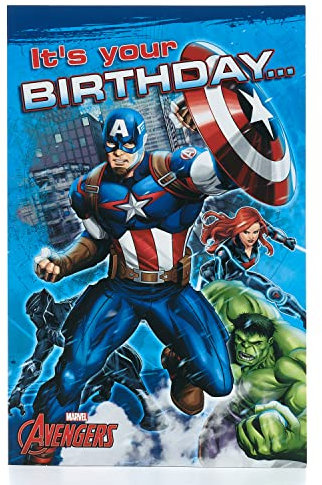 UK Greetings Marvel The Avengers Birthday Card for Him/Boy - Pop-Up Design
