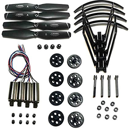 OZLLO [Drohnenteile] for SPE500MQ RC Drone SP500 Ersatzteil-Kit Propellerblätter Schutzrahmen for SP500 GPS Quadcopter Arme Motorgetriebewelle [Einfach zu benutzen] (Color : 7.4V Motor set-02)
