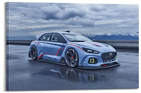 Sportwagen-Poster für Hyundai RN30 Rennwagen, dekoratives Gemälde, Leinwand, Wand- und Kunstbild, Familien-Schlafzimmer, 20 x 30 cm