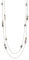 Bulinlin Damen Lange Perlen Kette Statement Halskette mit Silber Anhänger Modeschmuck Kette Geschenk für Frauen(Grey)