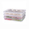 JUJOX Food Containers with Lids, Transparent Dumpling Storage Box PP Organizer Tray Fridge Food Holder Refrigerator Stackable Case for Vegetables Meat Dumplings 30 Pieces