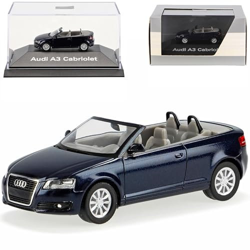 A*u*d*i.A3 A 3 Cabrio Tiefsee Blau Tiefseeblau Ho H0 1/87 Herpa Modellauto Modell Auto