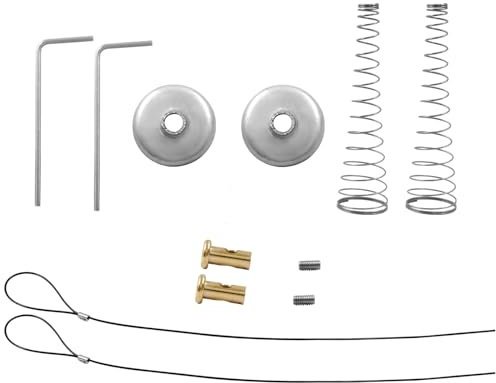 Hordion 4 Sets Zauntorriegel Kabelzug, Kabelersatztoröffner, schwarze Feder mit verstellbarer Tür für Metallzaun, Garten Holztür, Türfedern zum Schließen