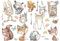 MissRompy | DTF (58) Waldtiere 26 Bügelbilder Boho Motivbogen dunkle+helle Aufbügler Bügelbild Sammelbogen Applikation Schultüte Hase Fuchs