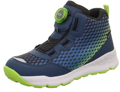 Superfit Jungen Free Ride leicht gefütterte Gore-Tex Sneaker, BLAU/HELLGRÜN 8000